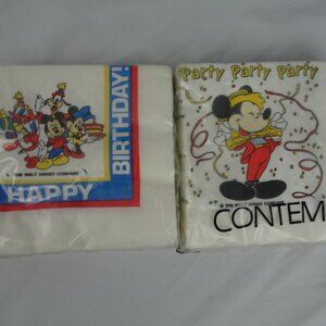 Vintage 90s 2 Pack of Disney Party Beverage Napkins 20 count